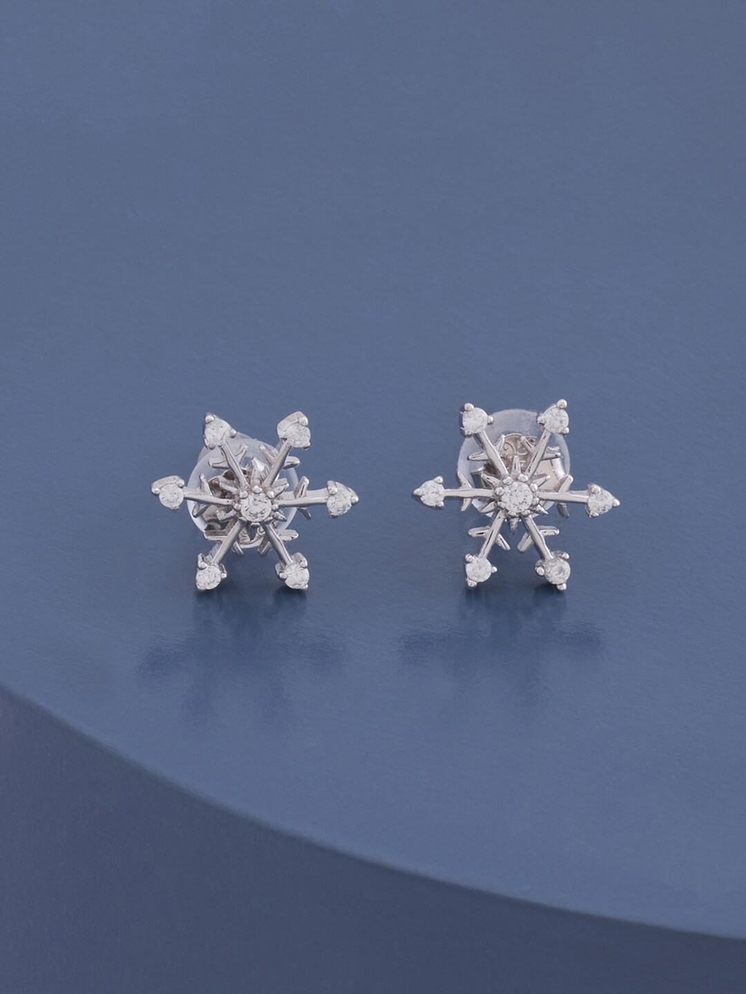 

Kushal's Fashion Jewellery Rhodium Plated Contemporary Studs Earrings, White