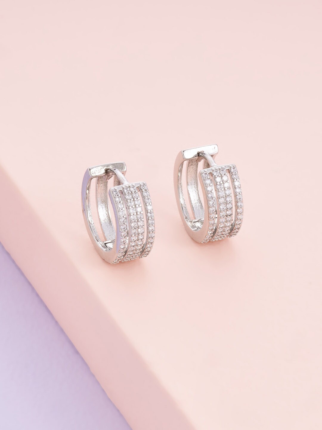 

Kushal's Fashion Jewellery Circular Hoop Earrings, White