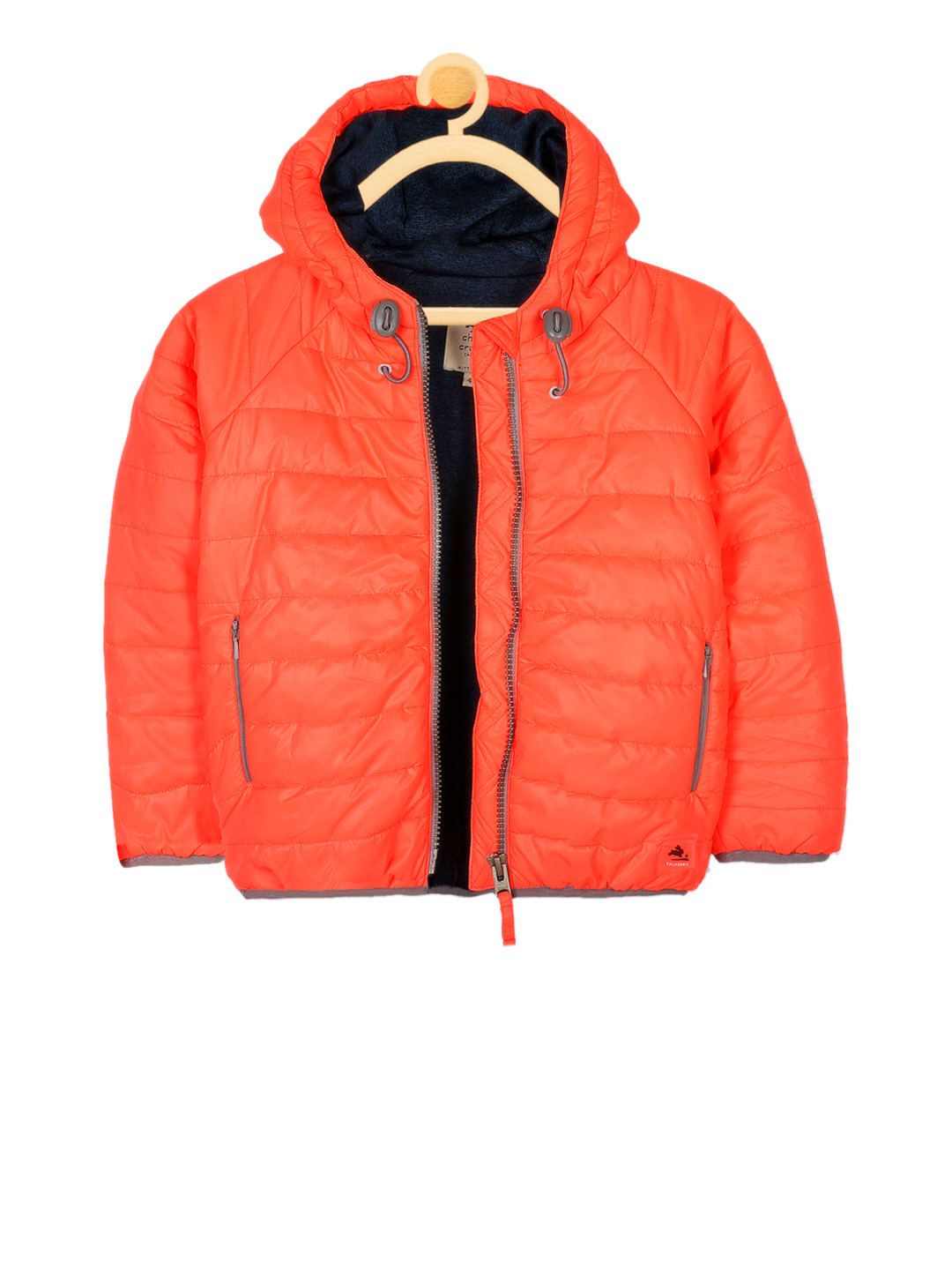

Cherry Crumble Unisex Orange Solid Puffer Jacket