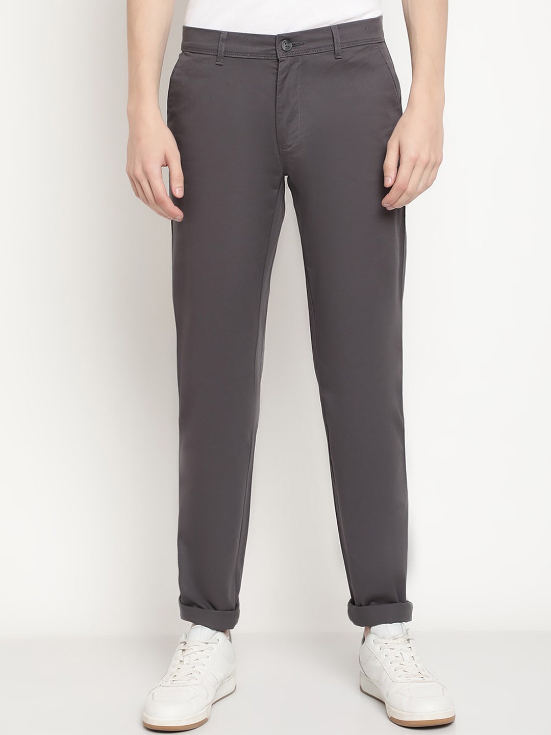 

Octave Men Cotton Regular Trouser, Grey