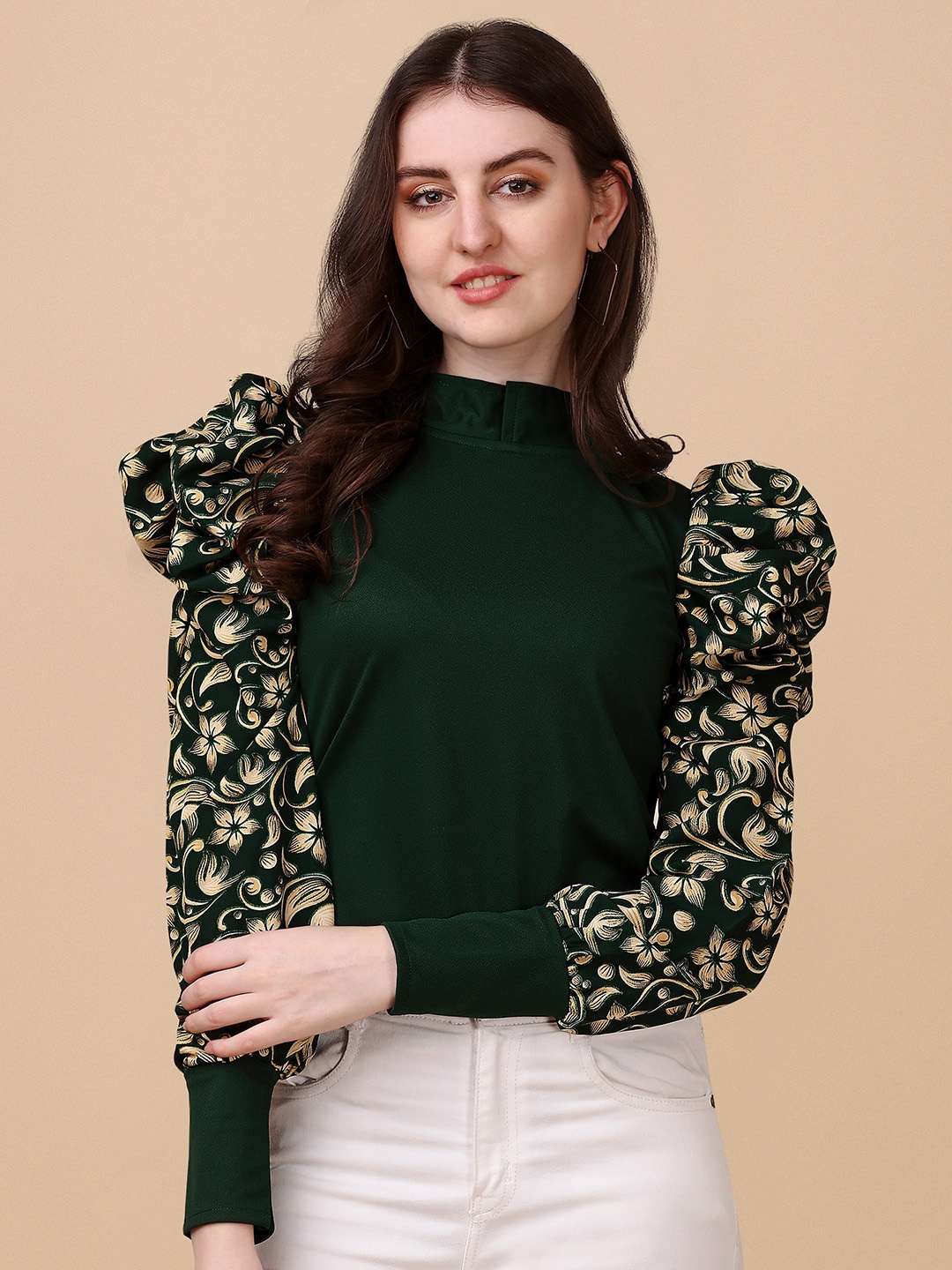 

Paralians Crepe Top, Green