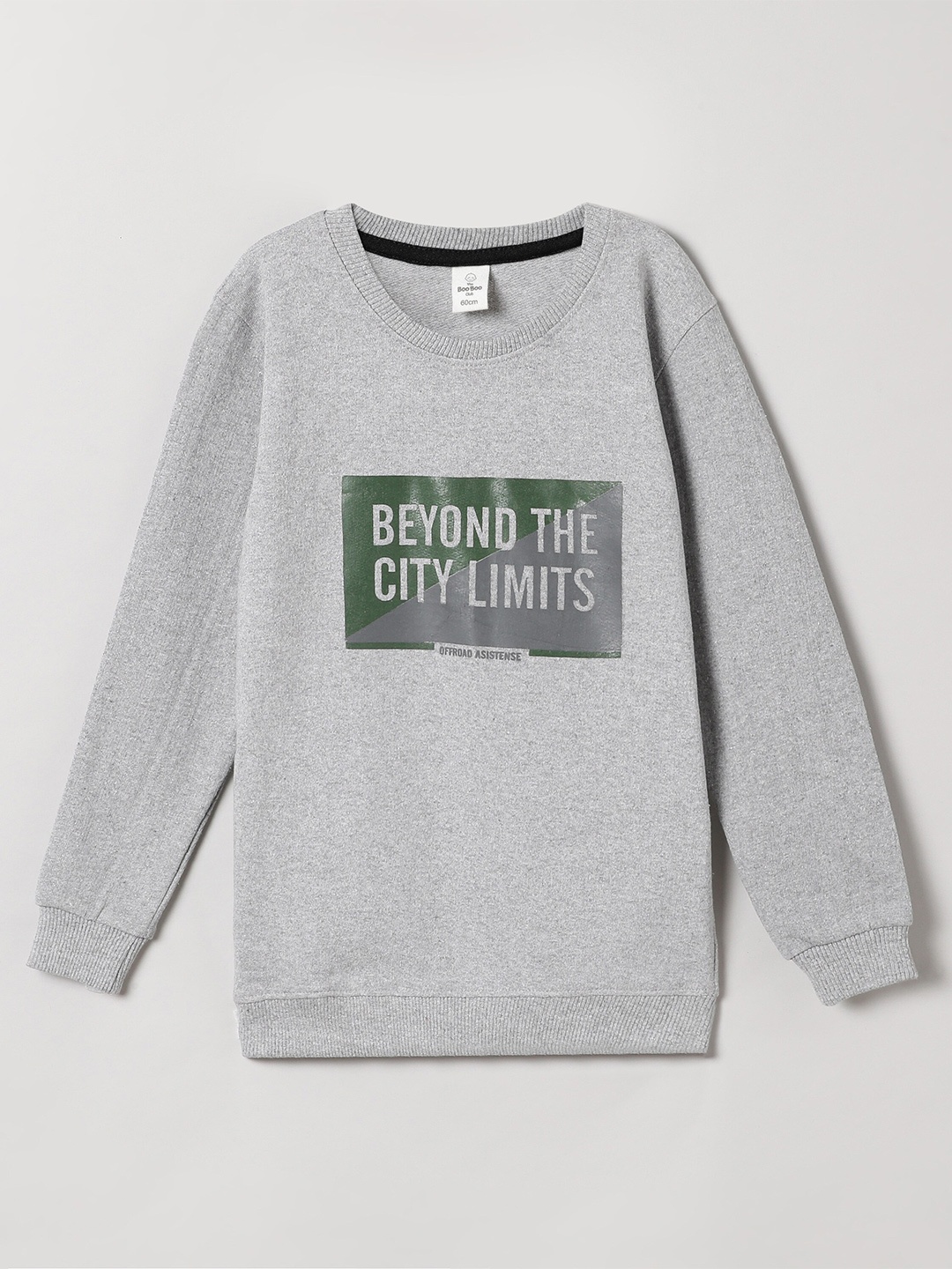 

The Boo Boo Club Kids Grey Cotton Printed Sweatshirt