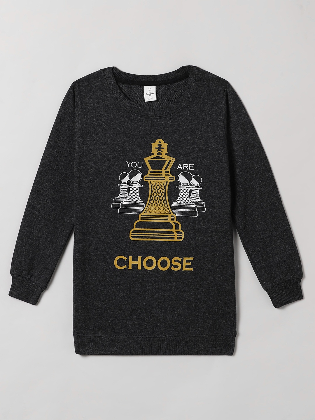 

The Boo Boo Club Kids Navy Blue Cotton Printed Sweatshirt