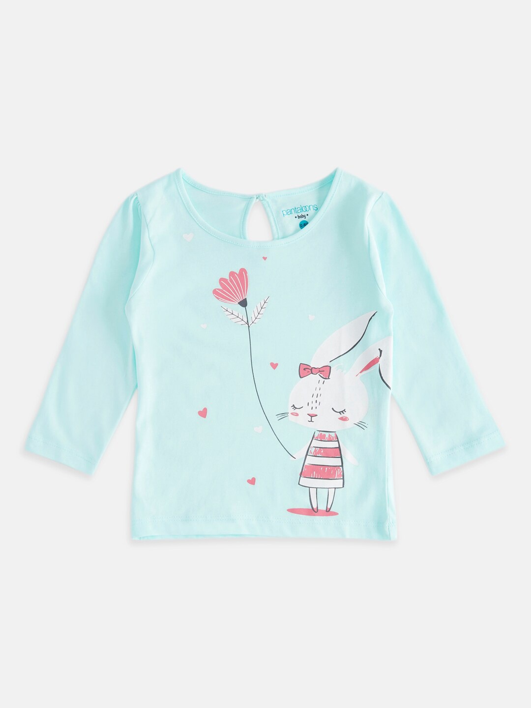 

Pantaloons Baby Girls Printed Cotton T-shirt, Blue