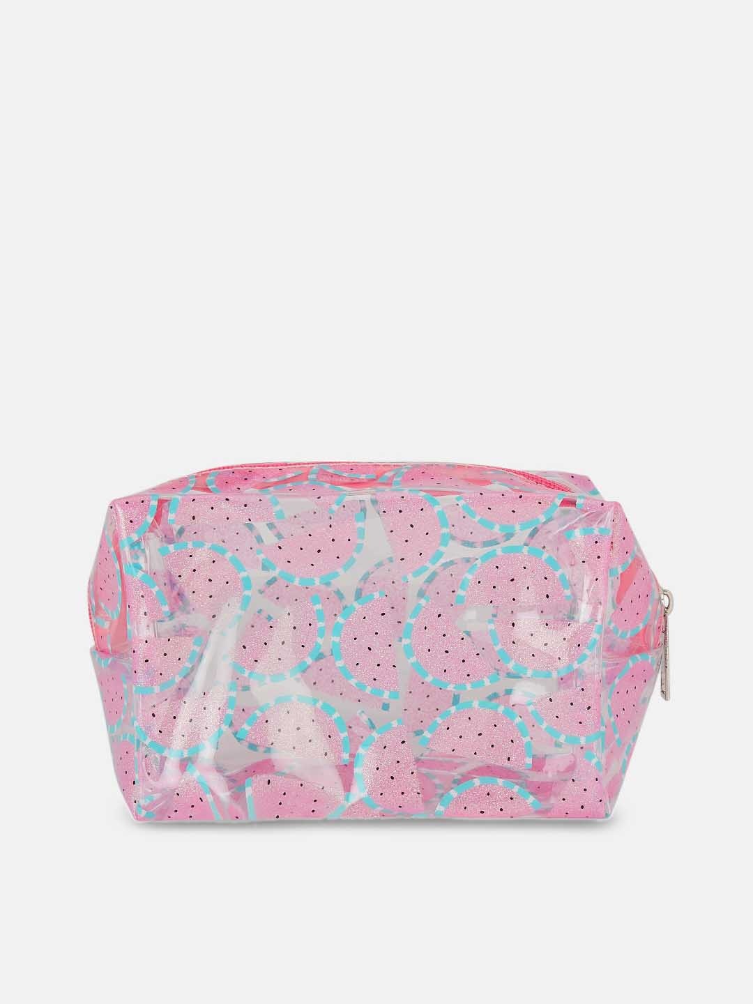 

Forever Glam by Pantaloons Pink Printed PU Travel Pouch