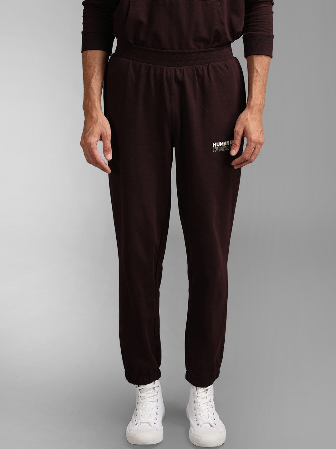 

KZ07 By Kazo Men Solid Cotton Regular Fit Joggers, Coffee brown