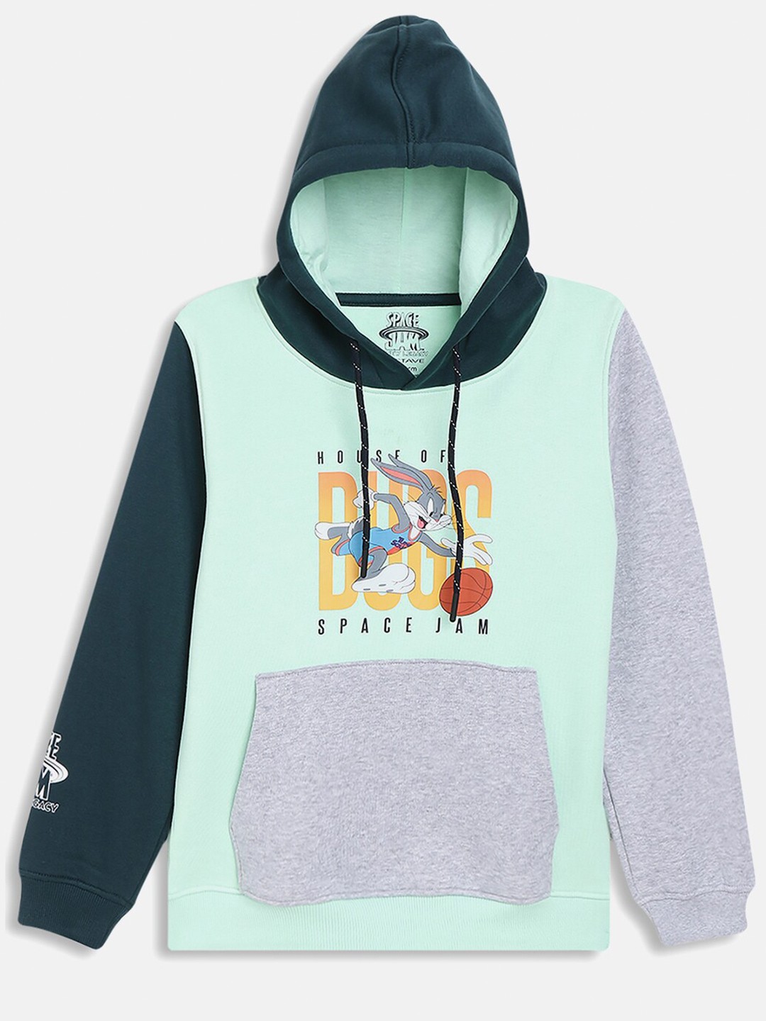 

Octave Boys Printed Hooded Fleece Sweatshirt, Green