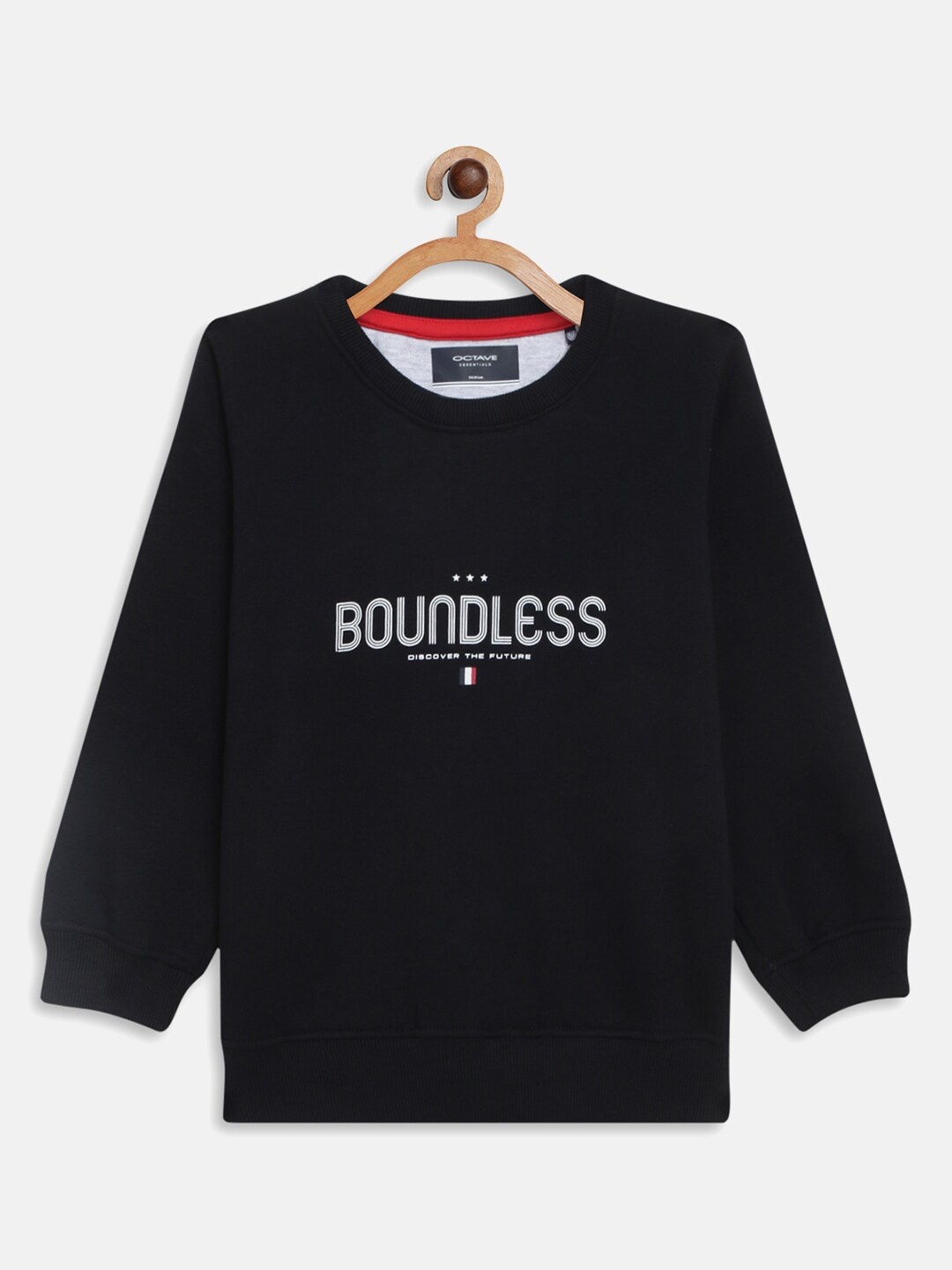 

Octave Boys Navy Blue Printed Fleece Sweatshirt