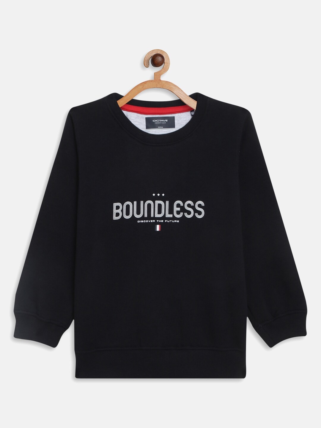 

Octave Boys Navy Blue Printed Fleece Sweatshirt