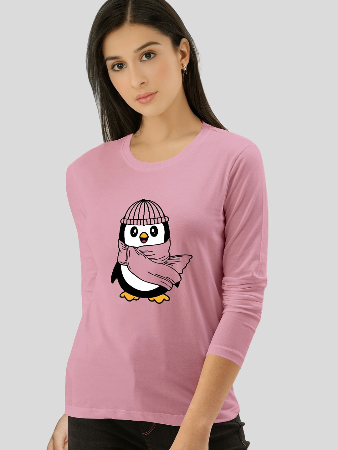 

Pootlu Women Printed T-shirt, Pink