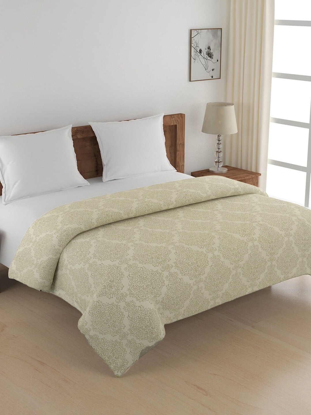 

SWAYAM Beige Ethnic Motifs AC Room 150 GSM Cotton Double Bed Comforter