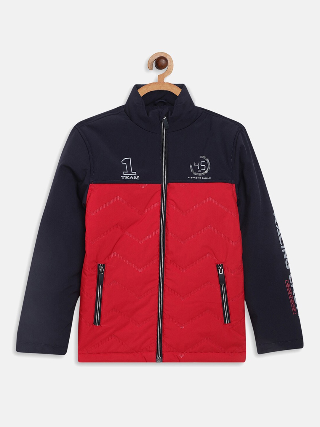

Octave Boys Colourblocked Bomber Jacket, Navy blue