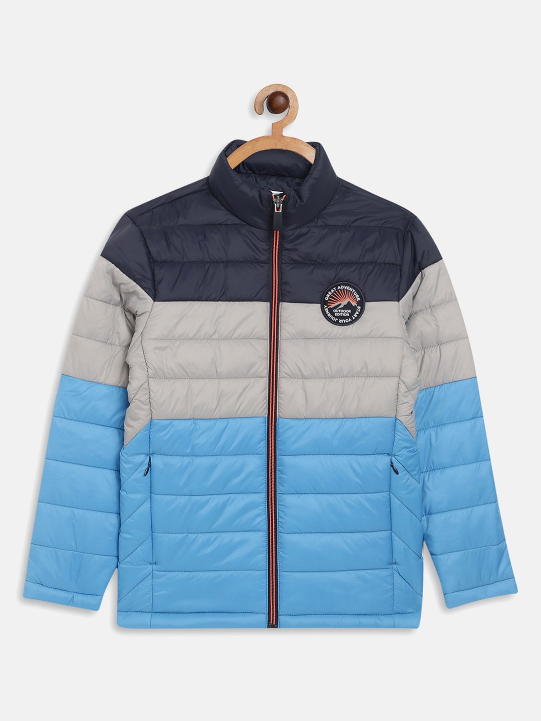 

Octave Boys Colourblocked Padded Jacket, Navy blue