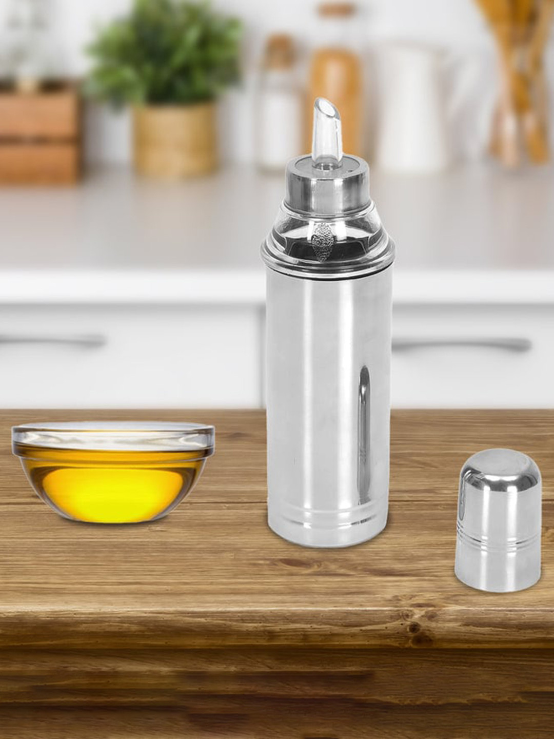 

Athome by Nilkamal Grey Ayodhya Bottle Shape Oil Dispenser 500 ml