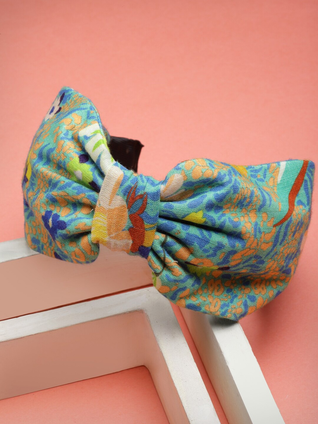 

SHAYE Women Blue & Green Hairband With Knot Detail
