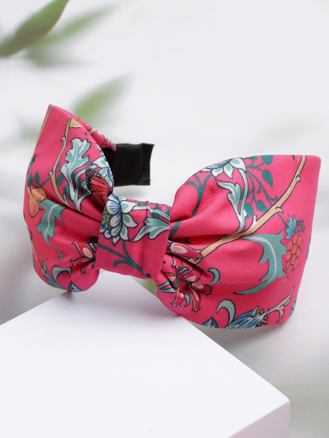 

SHAYE Women Pink & Blue Hairband With Knot Detail