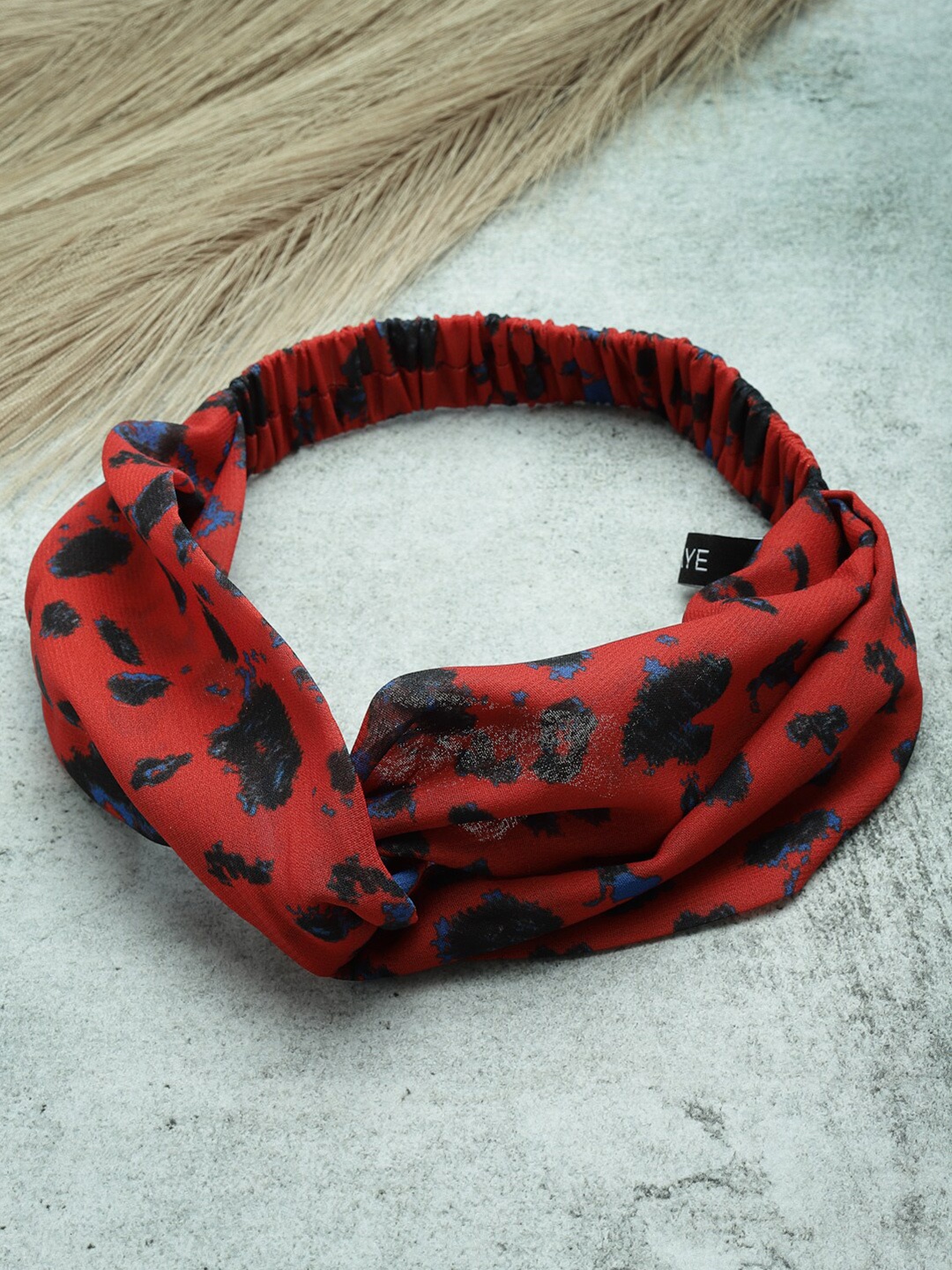 

SHAYE Women Red & Black Animal Print Hairband