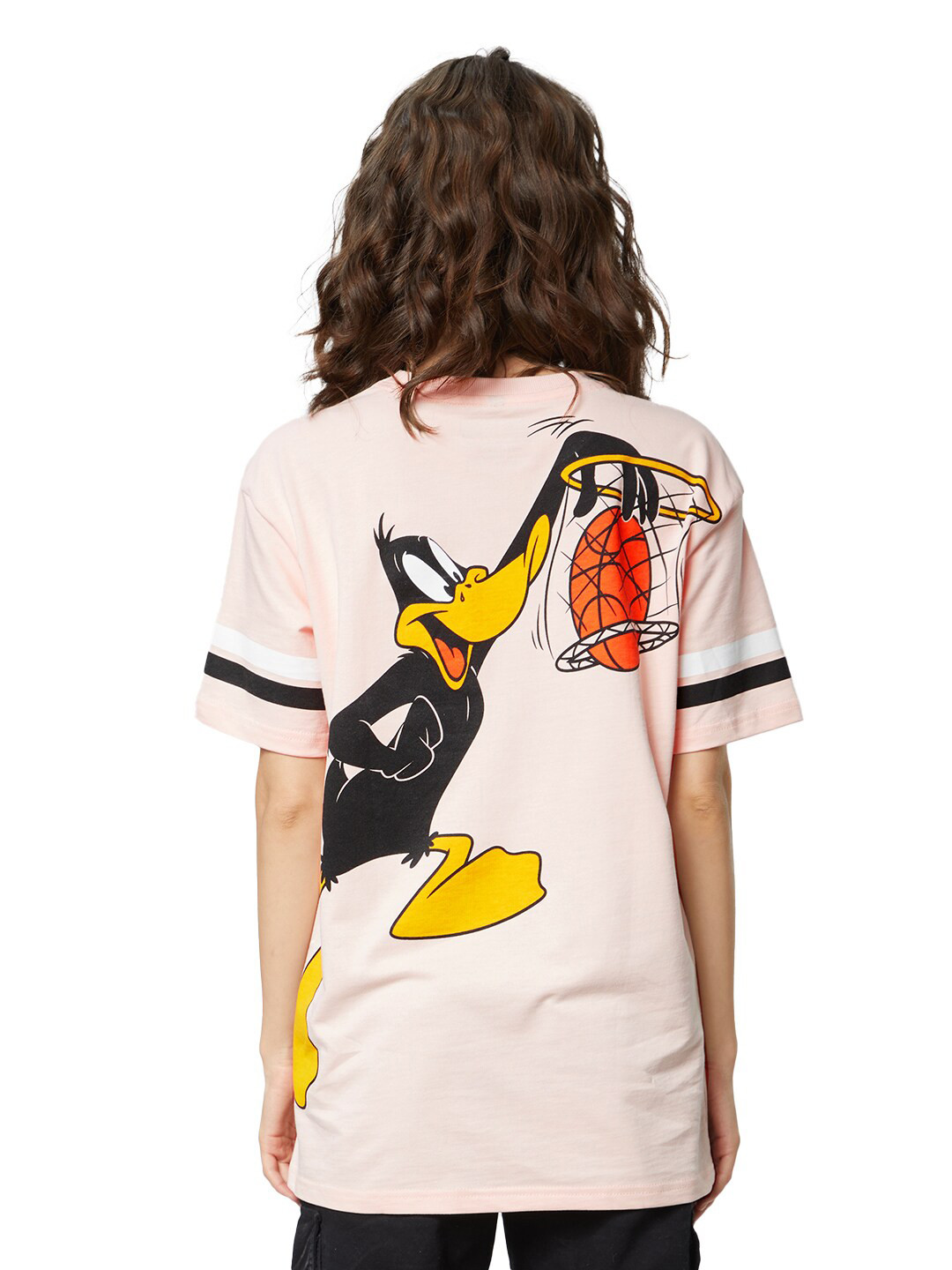 

The Souled Store Women Looney Tunes Printed Pure Cotton Loose T-shirt, Pink