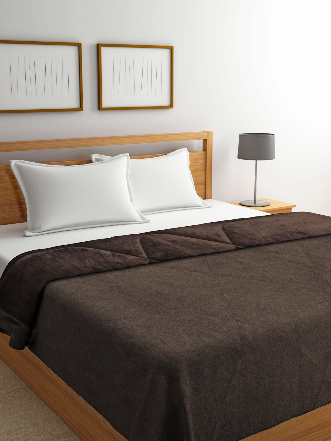 

KLOTTHE Brown Heavy Winter 800 GSM Double Bed Quilt