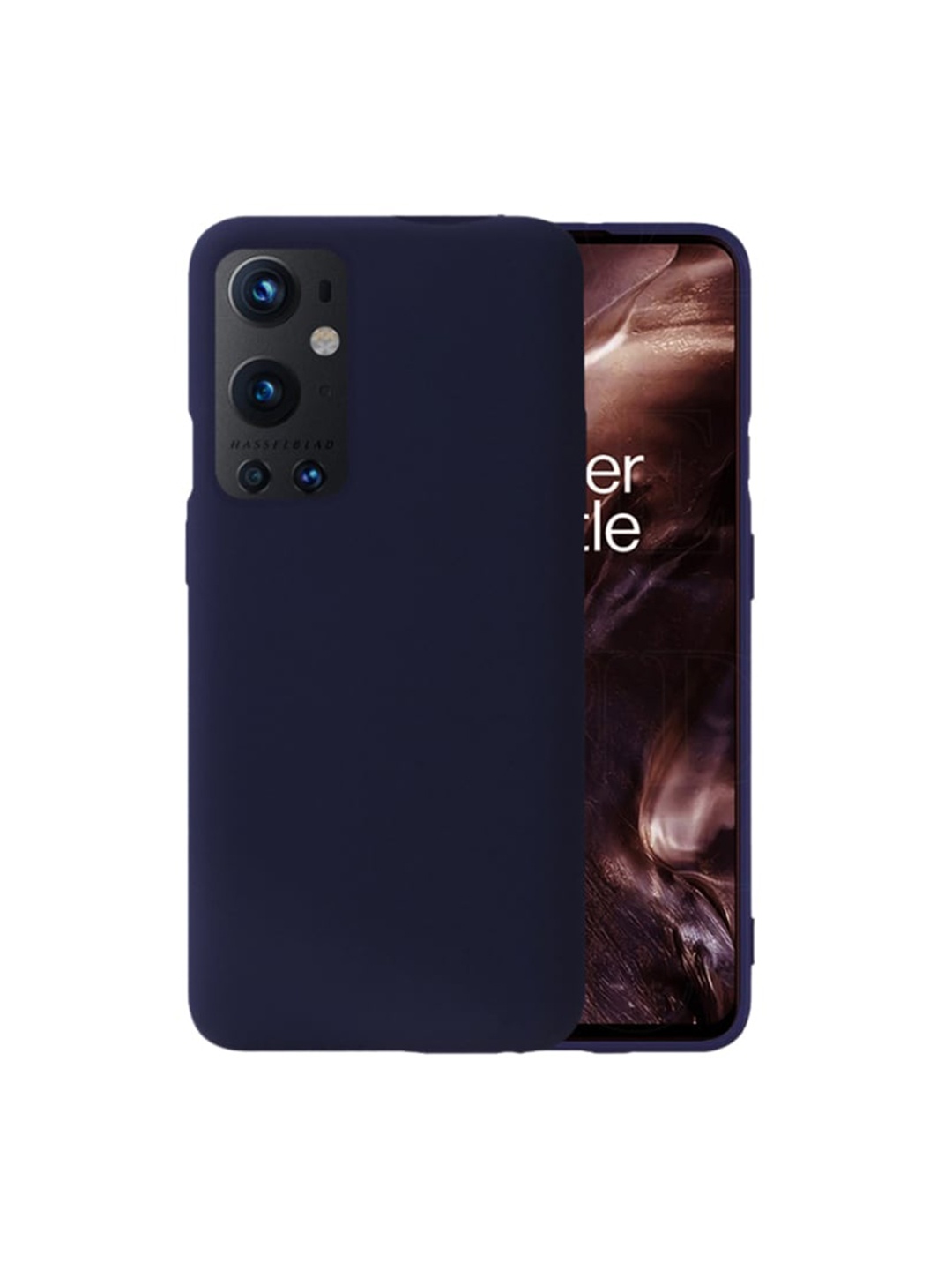 

Karwan Anti-Skid Liquid Silicone OnePlus 9 Pro Phone Back Cover, Blue