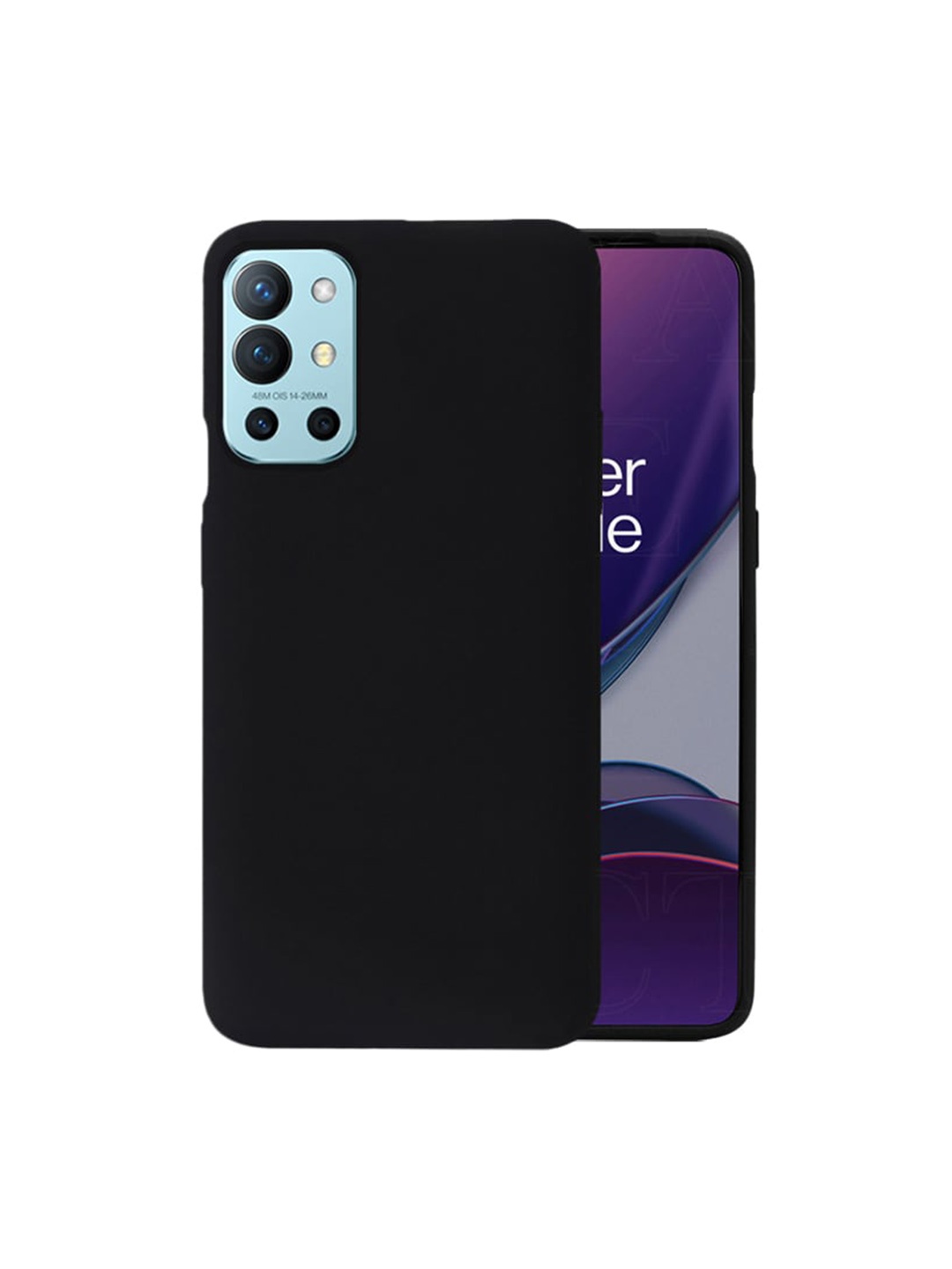

Karwan OnePlus 9R Liquid Silicone Phone Back Cover, Black
