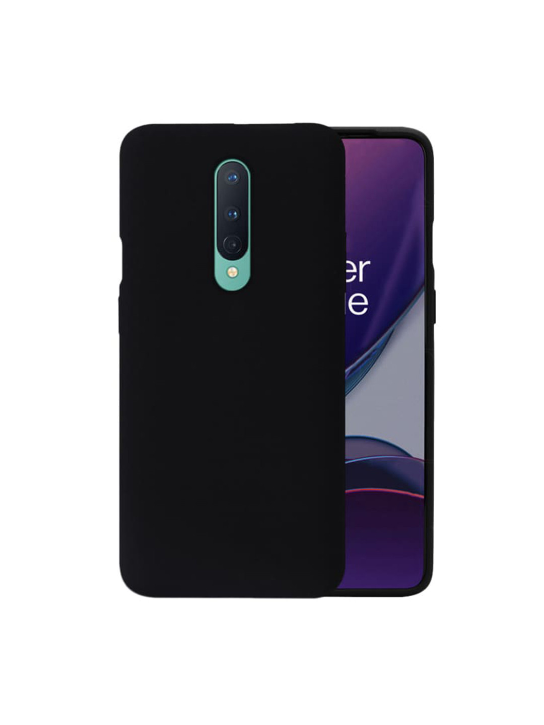 

Karwan Anti-Skid Liquid Silicone OnePlus 8 Phone Back Cover, Black