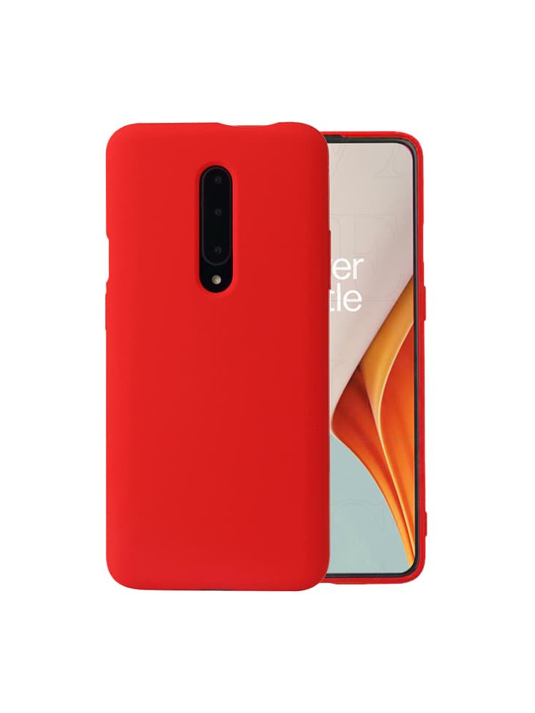 

Karwan OnePlus 7TPRO Liquid Silicone Phone Back Cover, Red