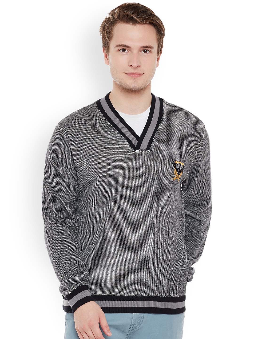 

The Vanca Men Grey Solid Sweatshirt