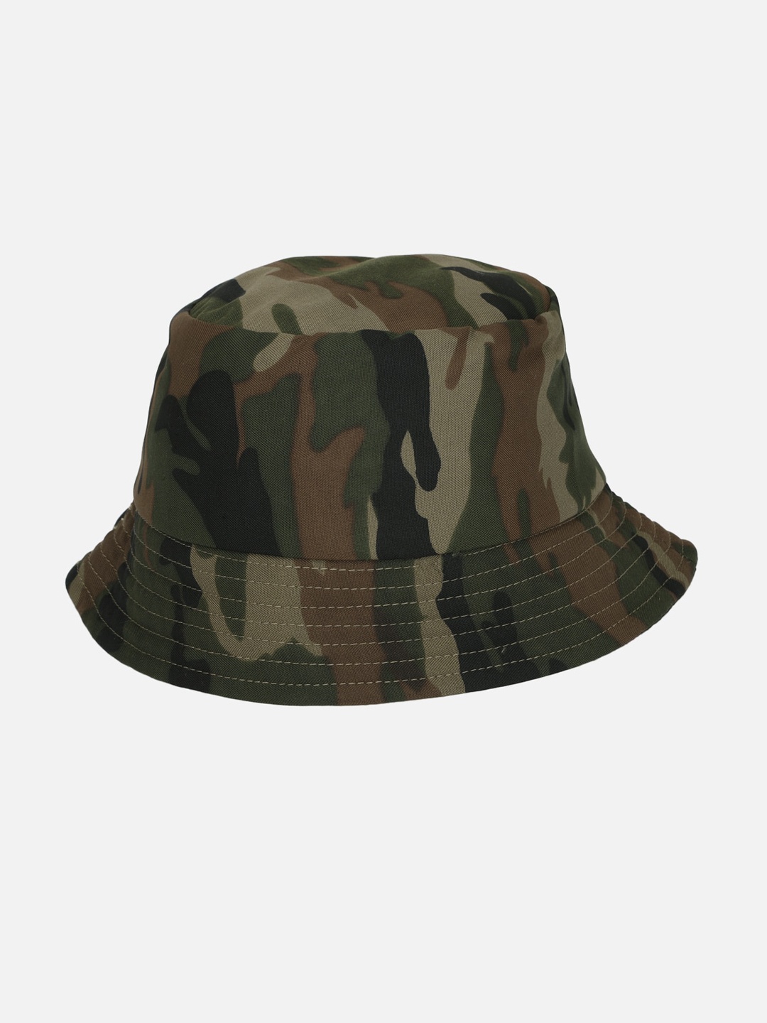 

FOREVER 21 Women Camouflage Printed Pure Cotton Bucket Hat, Olive