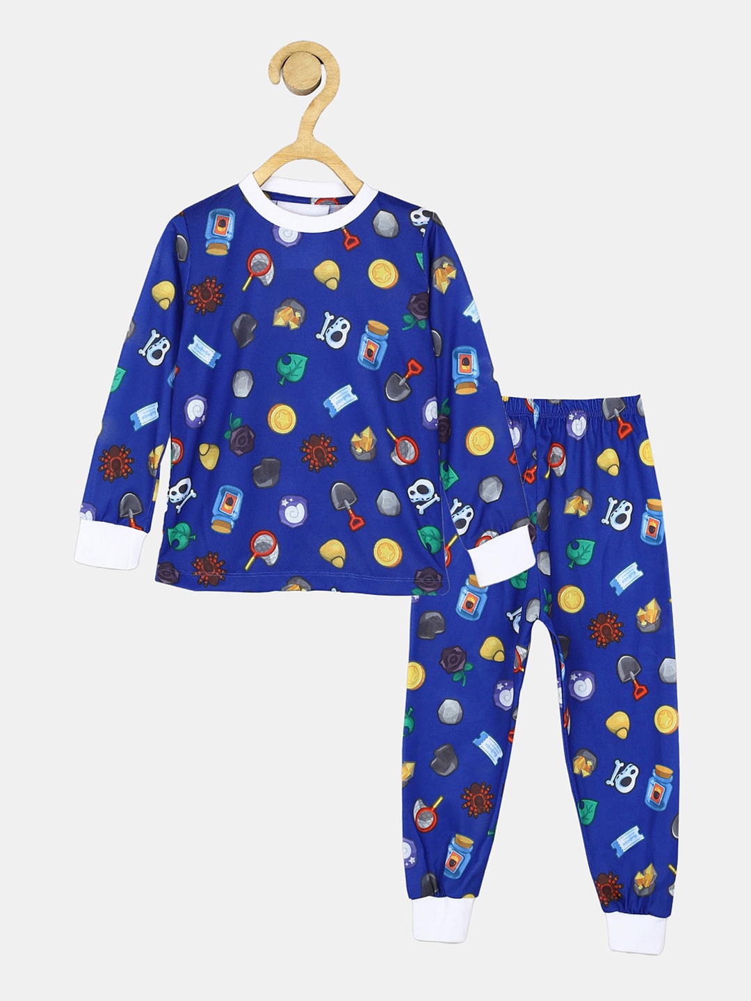 

Wyld Sprog Kids Printed Night suit, Blue
