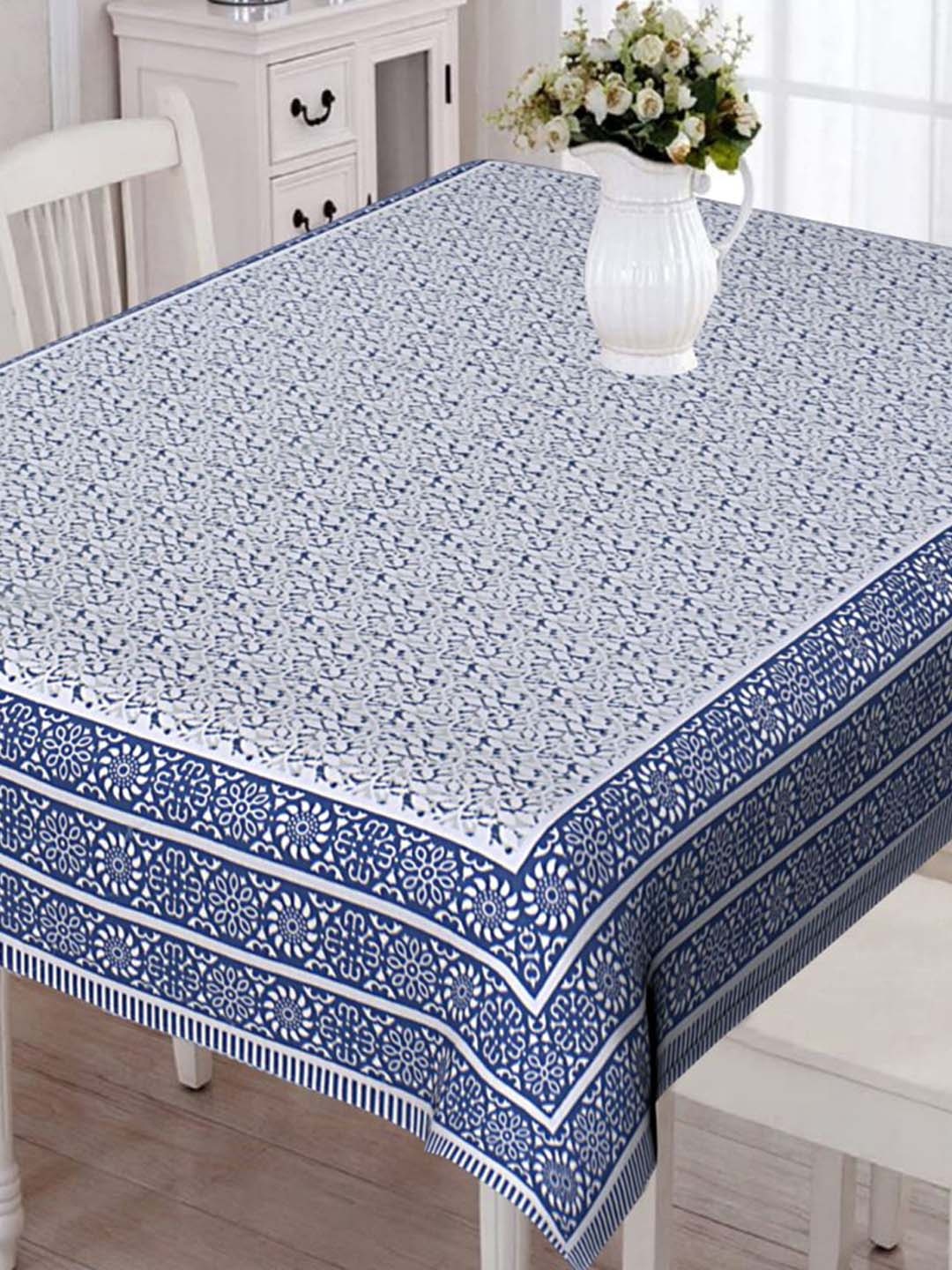 

INDHOME LIFE Blue Printed Pure Cotton Table Covers