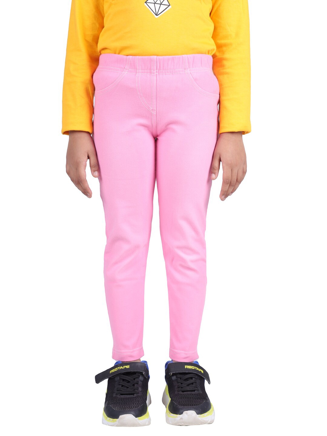 

3PIN Girls Relaxed Fit Cotton Jeggings, Pink