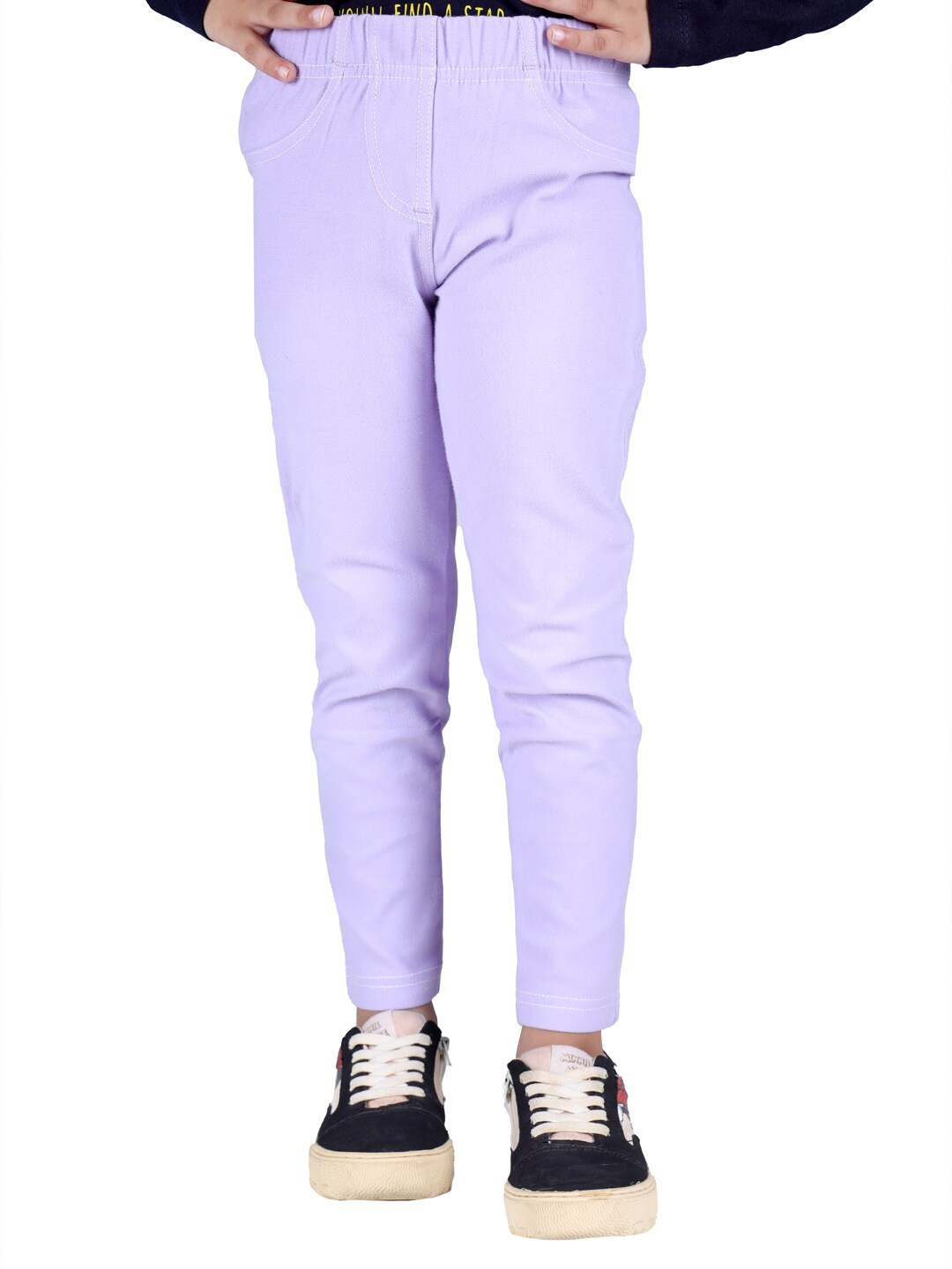 

3PIN Girls Regular Fit Cotton Jeggings, Lavender