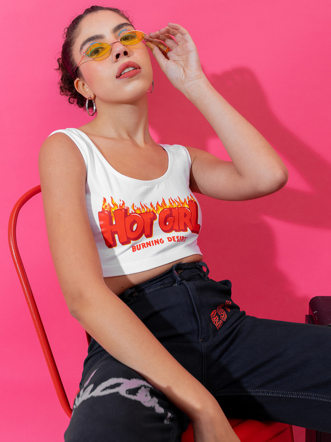 

Stylecast X Hersheinbox Women Typography Printed Pure Cotton T-shirt, White