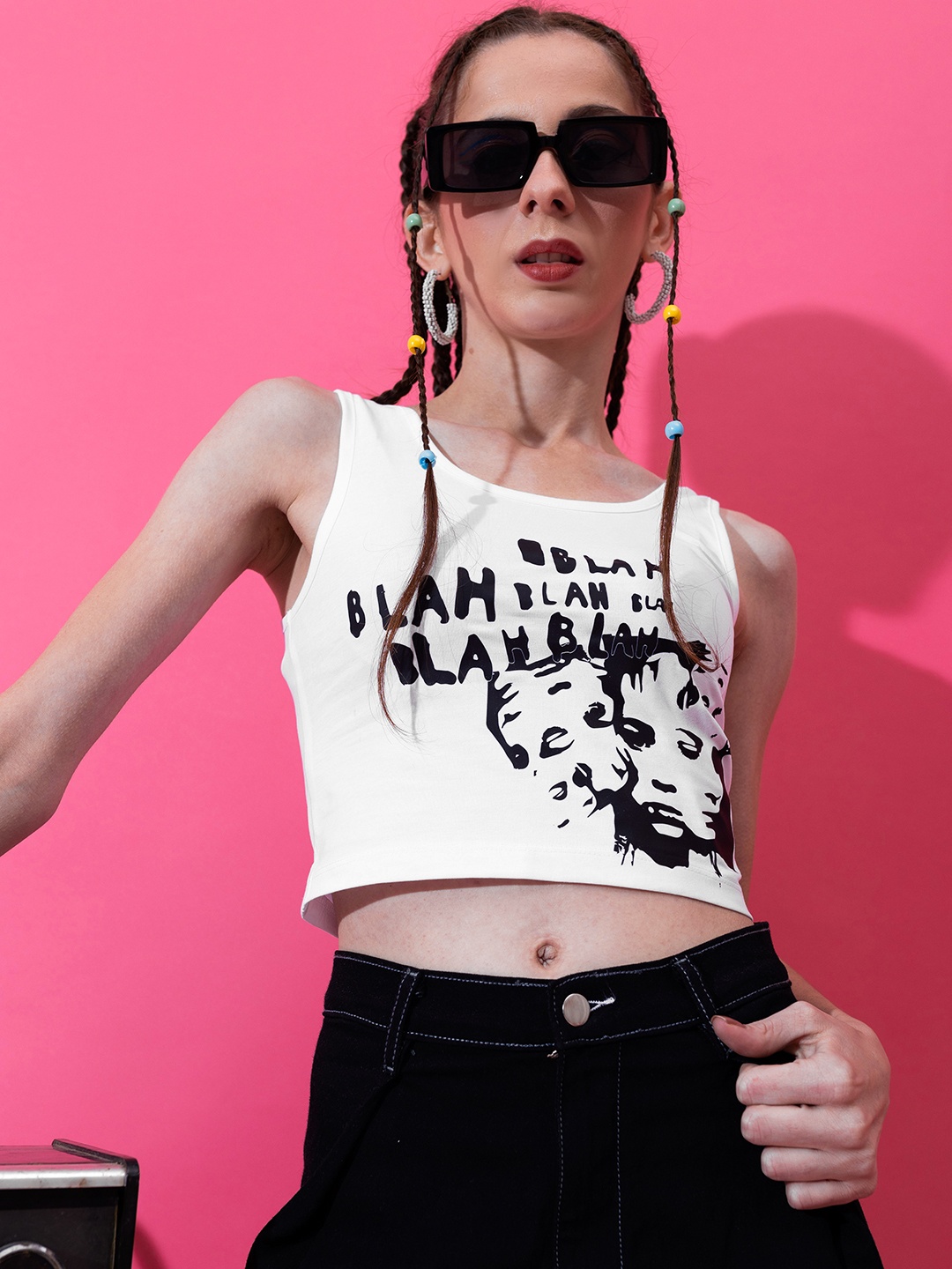 

Stylecast X Hersheinbox Women Printed Pure Cotton T-shirt, White