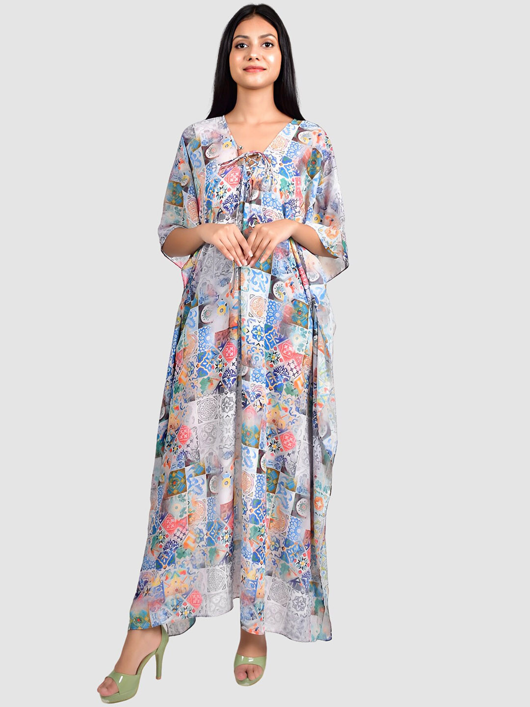 

Rajoria Instyle Women Printed Cover-Up Dress, Grey