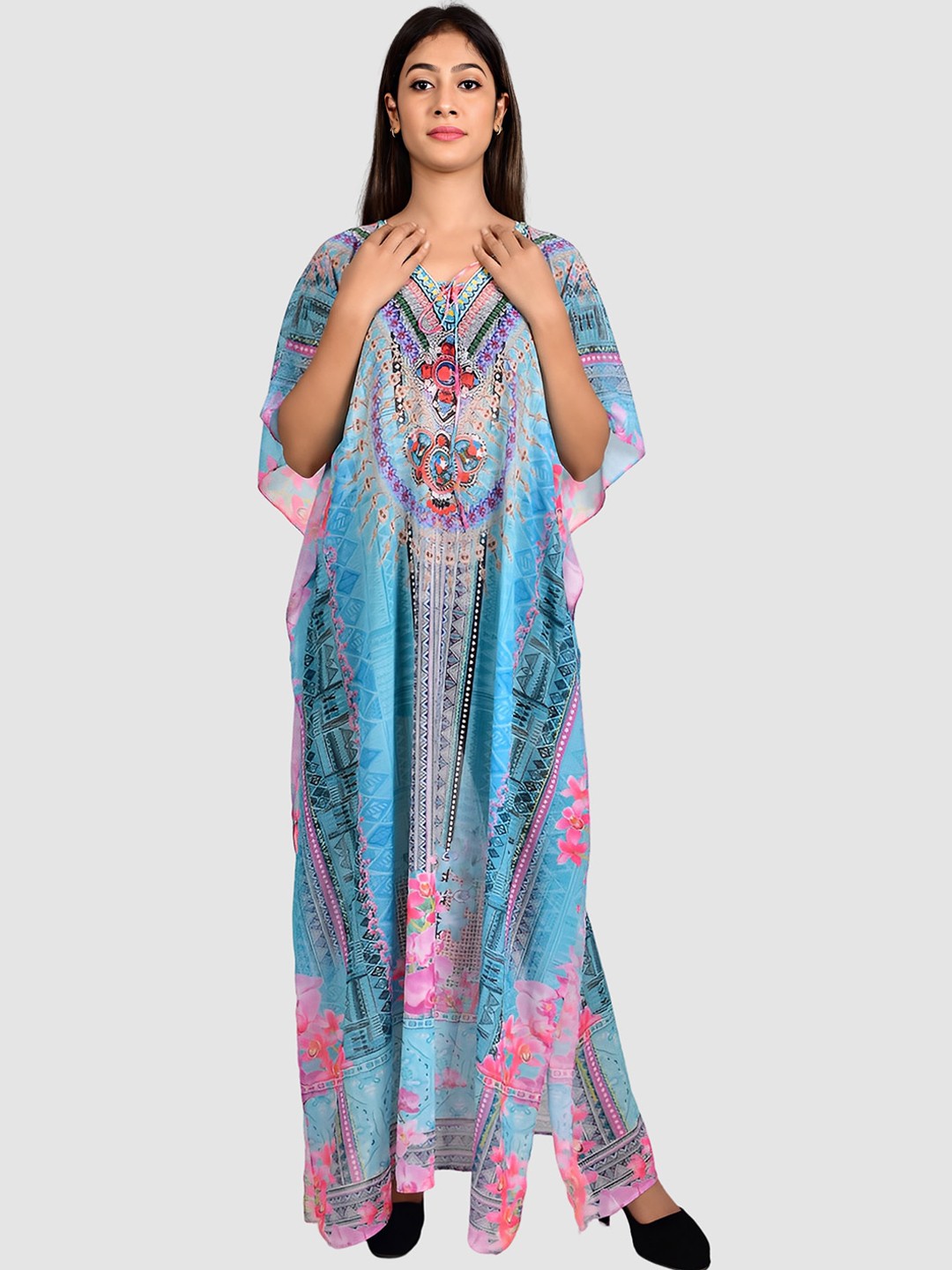 

Rajoria Instyle Women Digital Printed Cover-up Kaftan, Multi