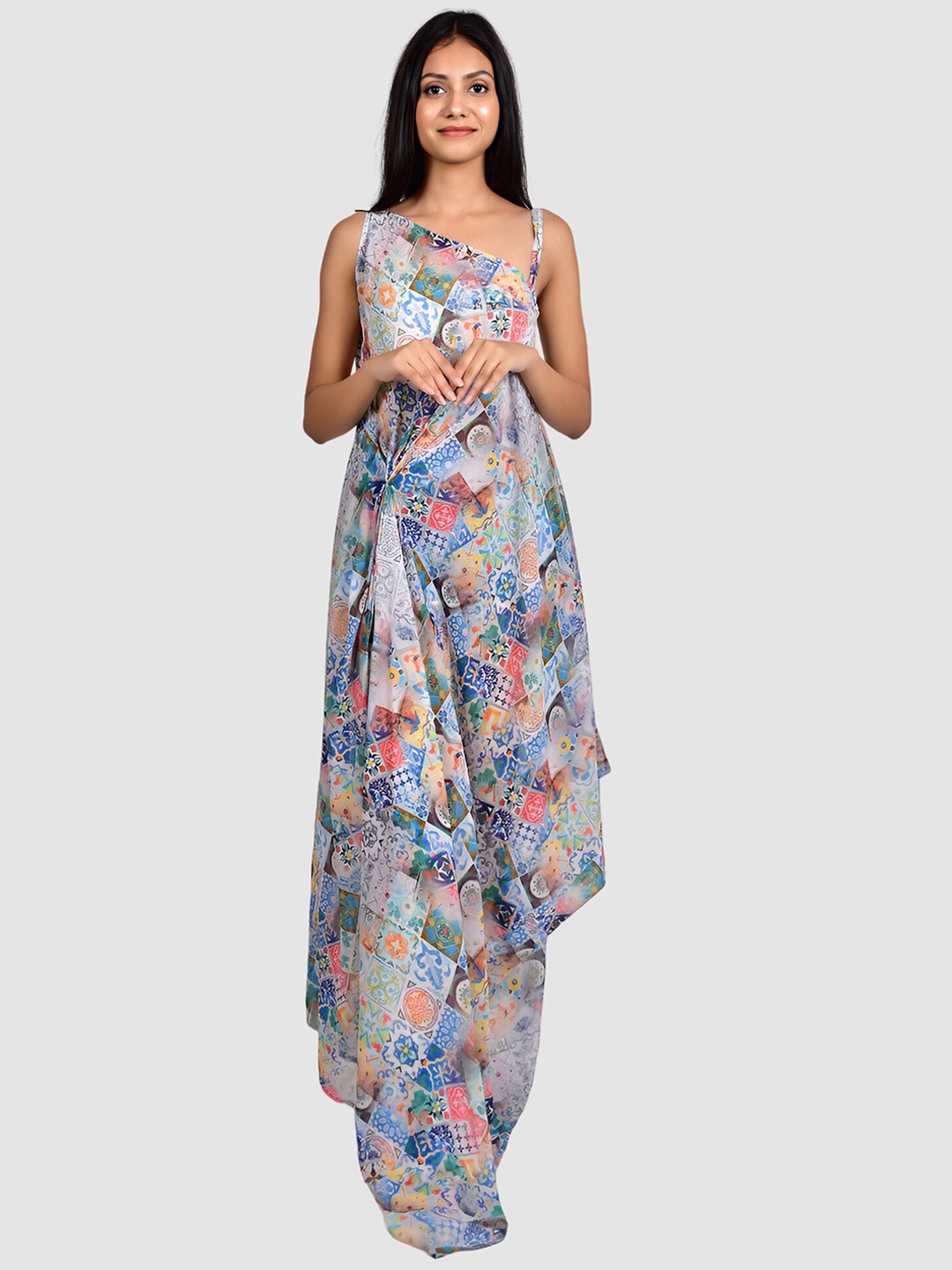 

Rajoria Instyle Women Printed Kaftan Cover Up Swimwear, Blue
