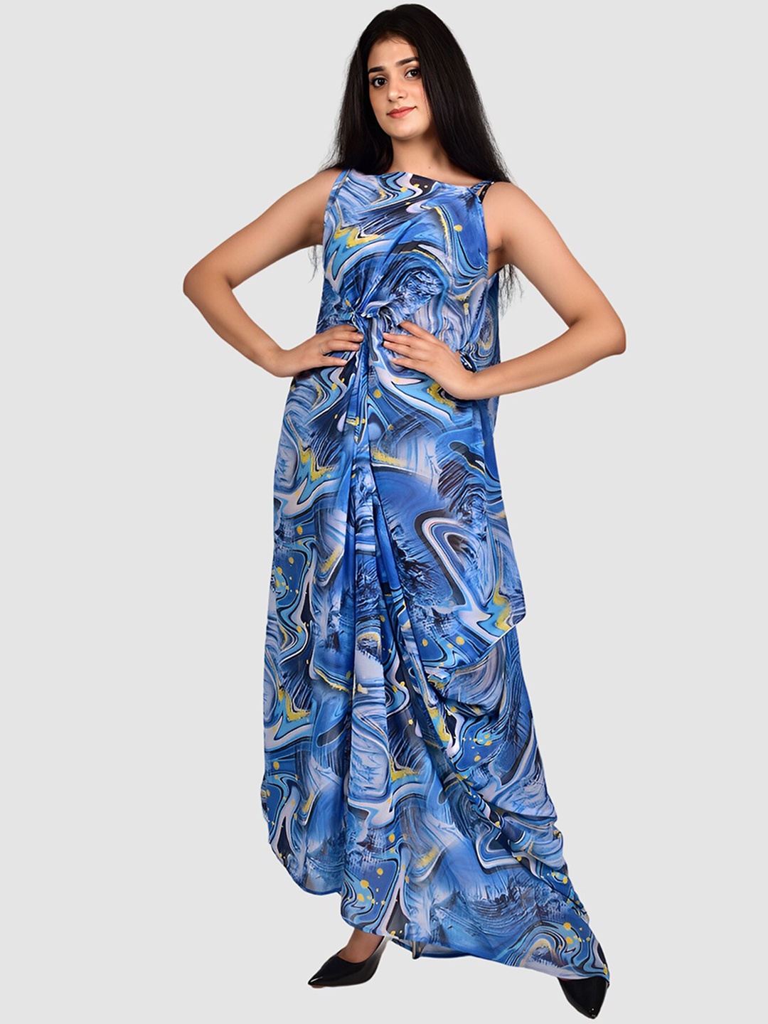 

Rajoria Instyle Women Printed Cover-Up Dress, Blue