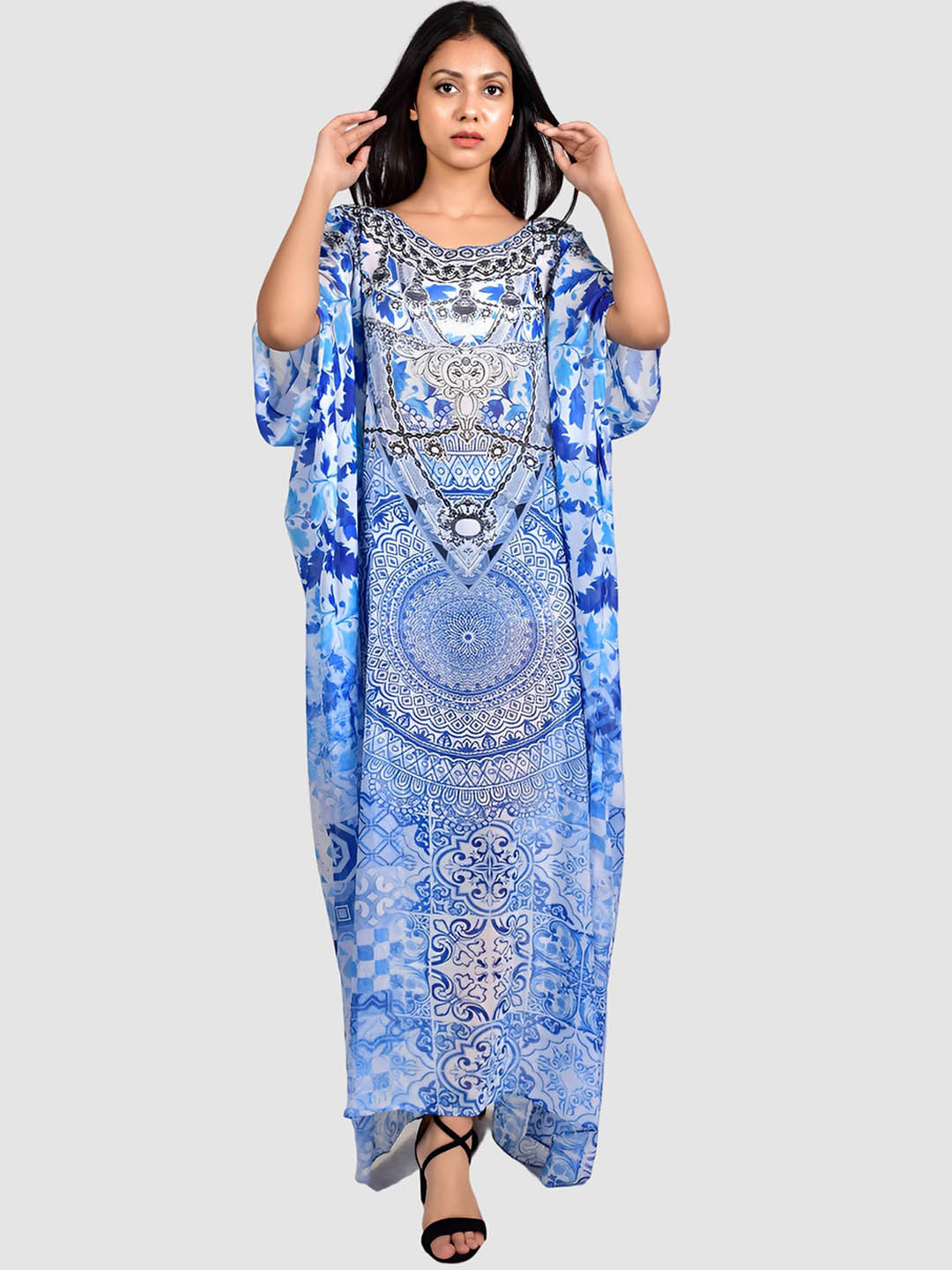 

Rajoria Instyle Women Printed Cover-Up Dress, Blue
