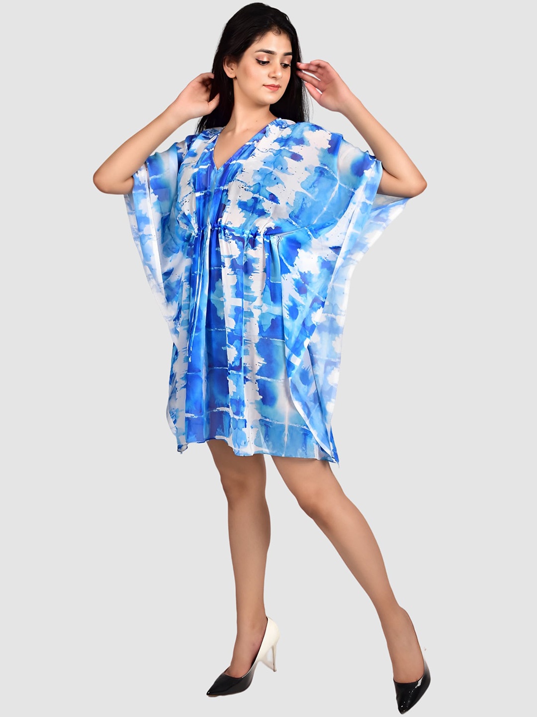 

Rajoria Instyle Women Digital Printed Beach Cover Up Kaftan, Blue