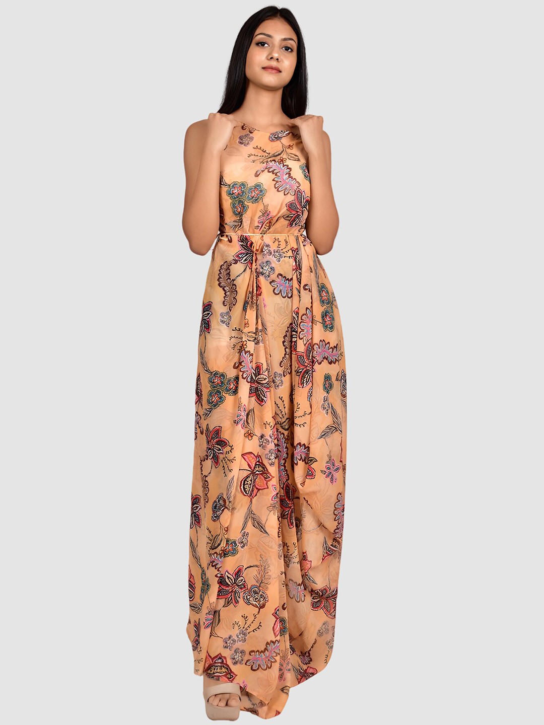 

Rajoria Instyle Women Printed Cover-Up Dress, Orange