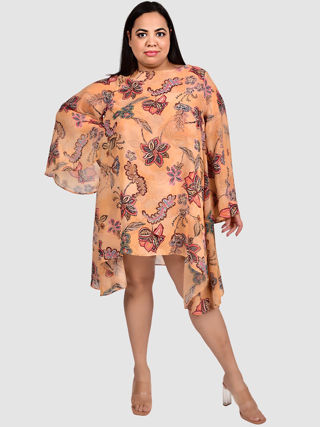 

Rajoria Instyle Women Digital Printed Kaftan Cover-up Dress, Peach