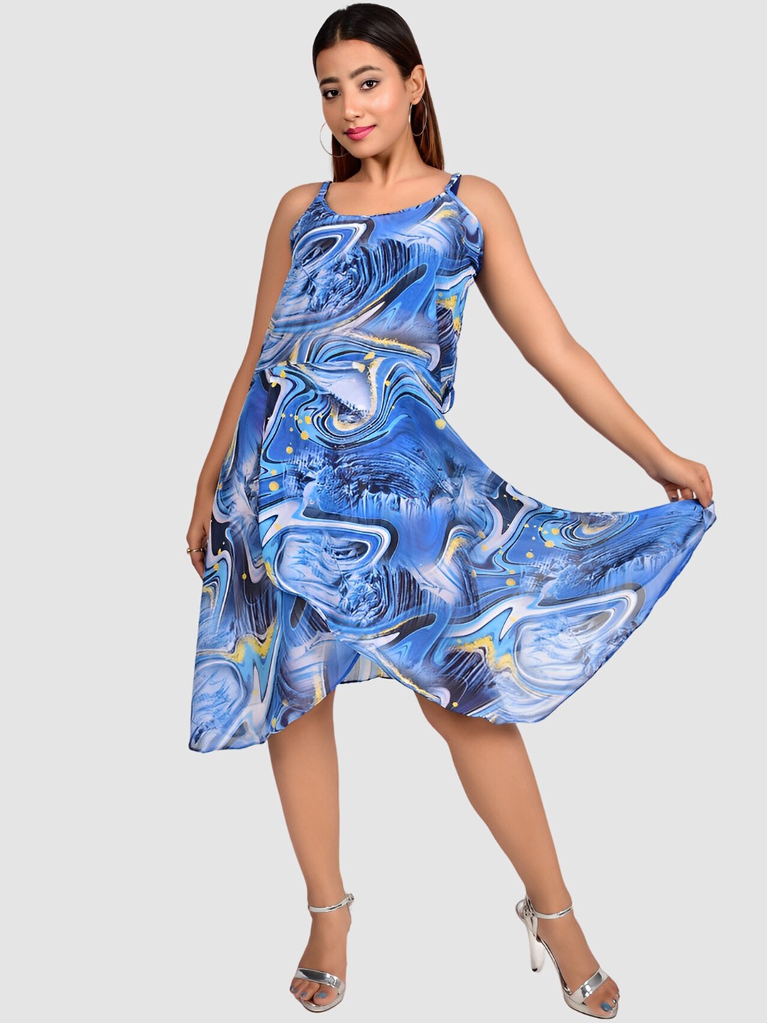 

Rajoria Instyle Women Printed Kaftan Cover Up Swimwear Dress, Blue