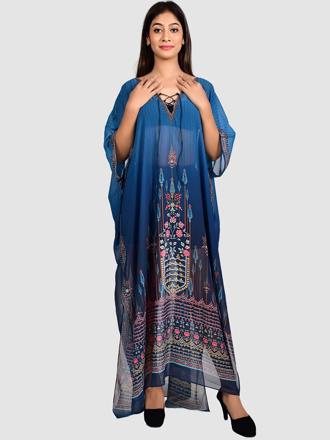 

Rajoria Instyle Women Printed Cover Up Dress, Blue