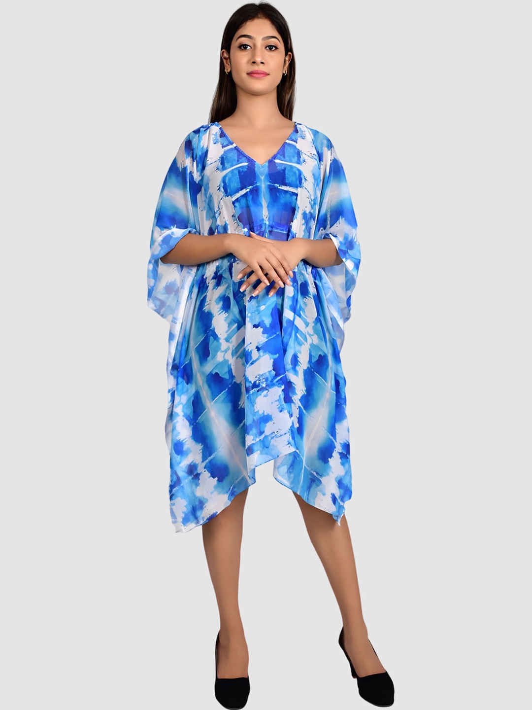 

Rajoria Instyle Women Printed Kaftan Cover Up Swimwear Dress, Blue