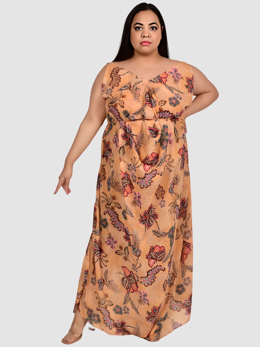 

Rajoria Instyle Women Printed Kaftan Coverup, Peach