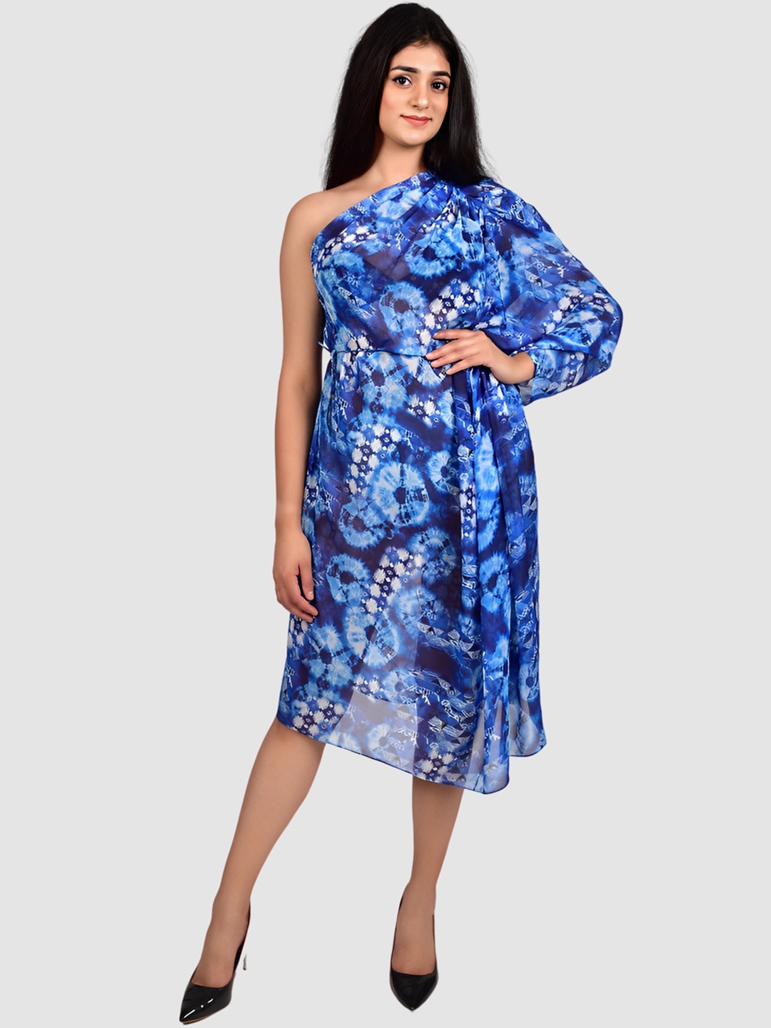 

Rajoria Instyle Abstract Printed Cover Up Dress Swimwear, Blue