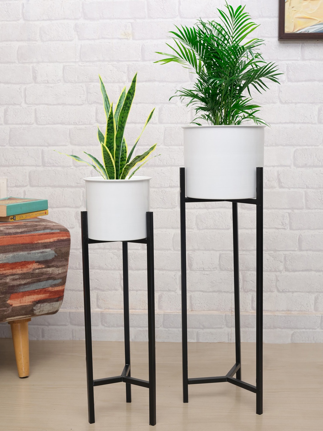 

Homesake Set Of 2 Metal Planters, Black