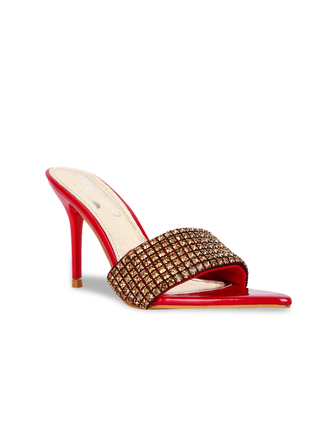 

RAG & CO Women Embellished Party Heels, Red